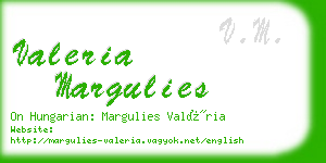 valeria margulies business card
